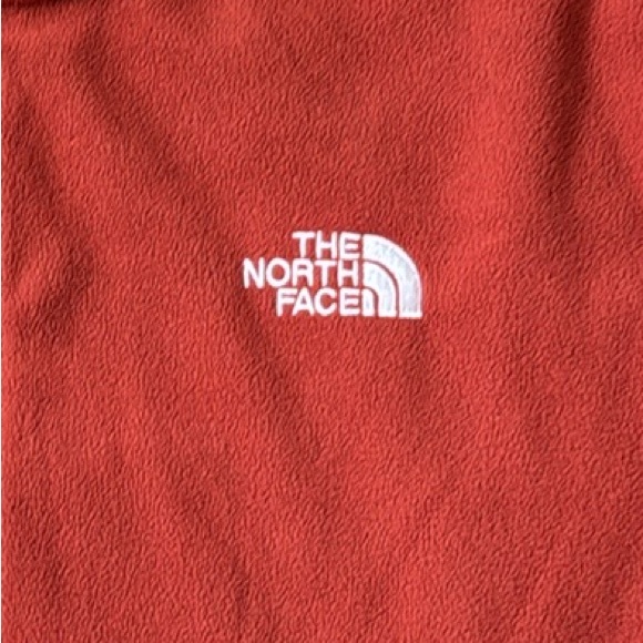 EUC Mens The North Face Fleece Glacier Burnt Orange Quarter Zip Pullover Size XL - Picture 3 of 8